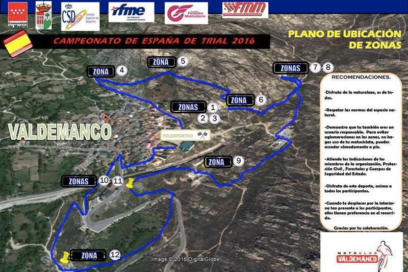 Map of CET Trial Valdemanco areas