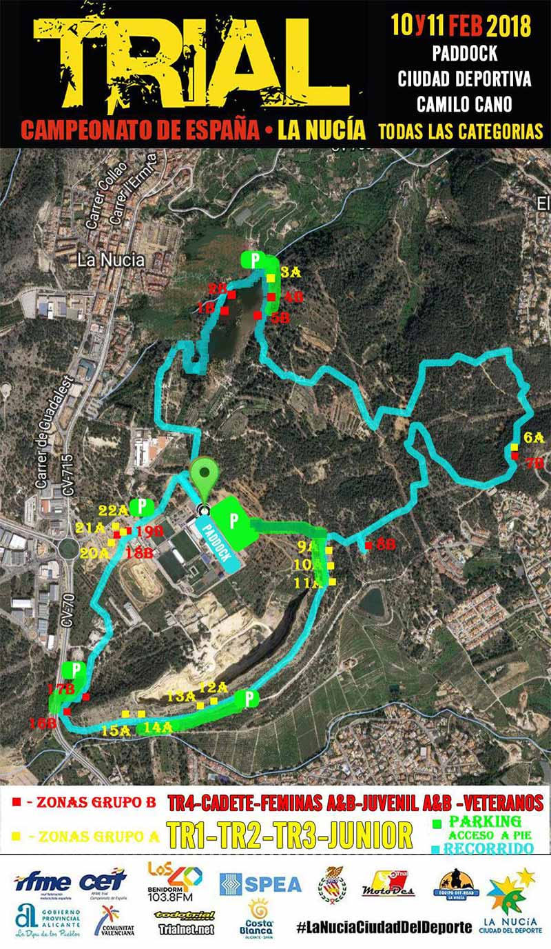 recorrido campeonato españa trial la nucia 2018