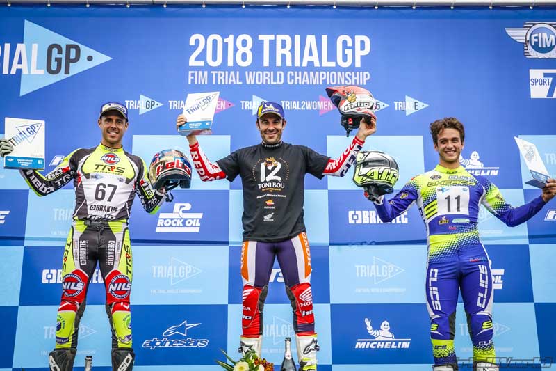England TrialGP 2018 podium