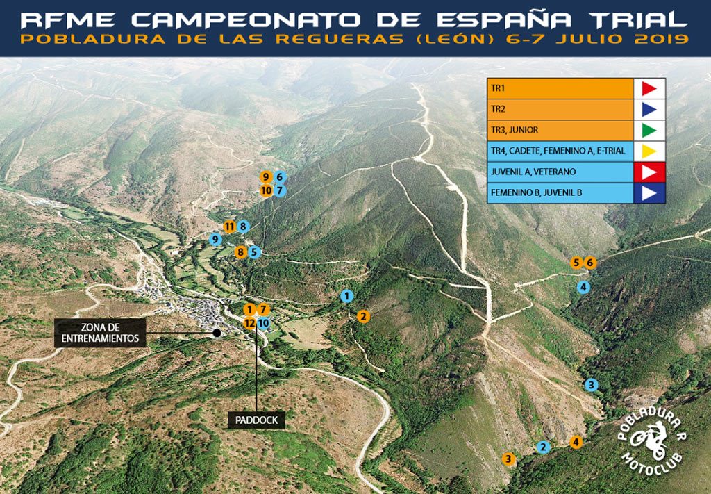 Carte des zones peuplées de Las Reguera